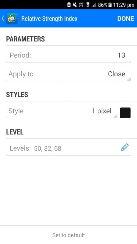 Setting TDI indicator for Mobile (1)