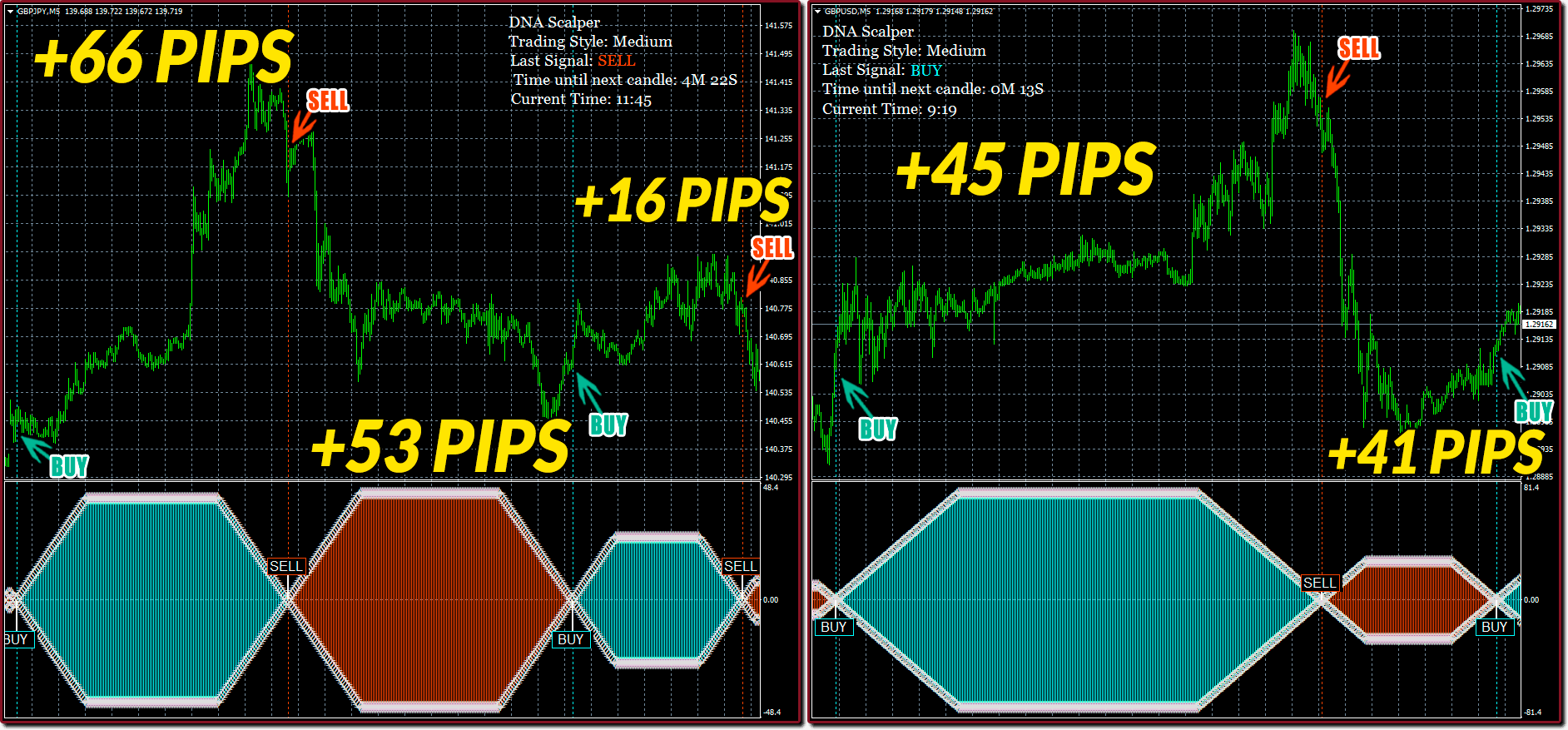 5 Winning Trades on M5 Timeframe. Fantastic ForexCracked.com
