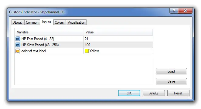 hodrick-prescott-channel-settings