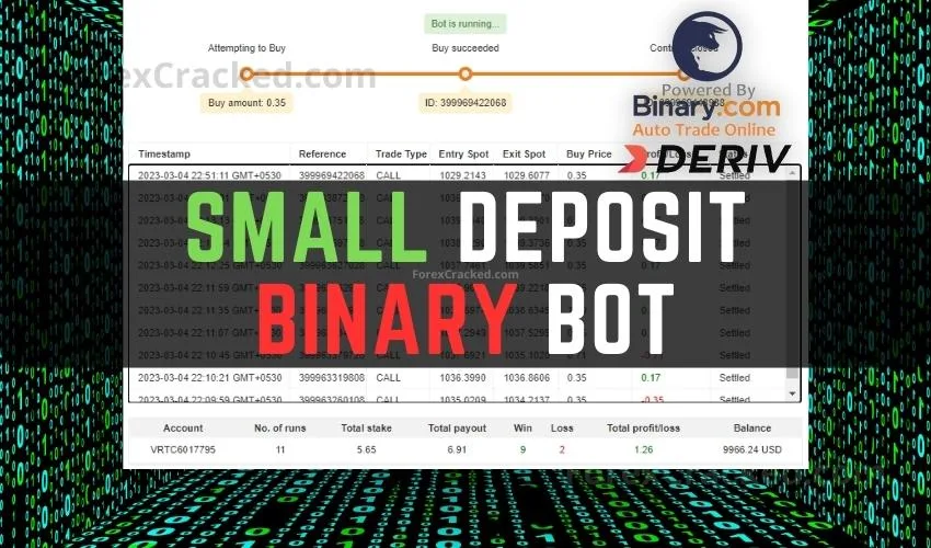 Small Deposit Binary BOT (10$) FREE Download