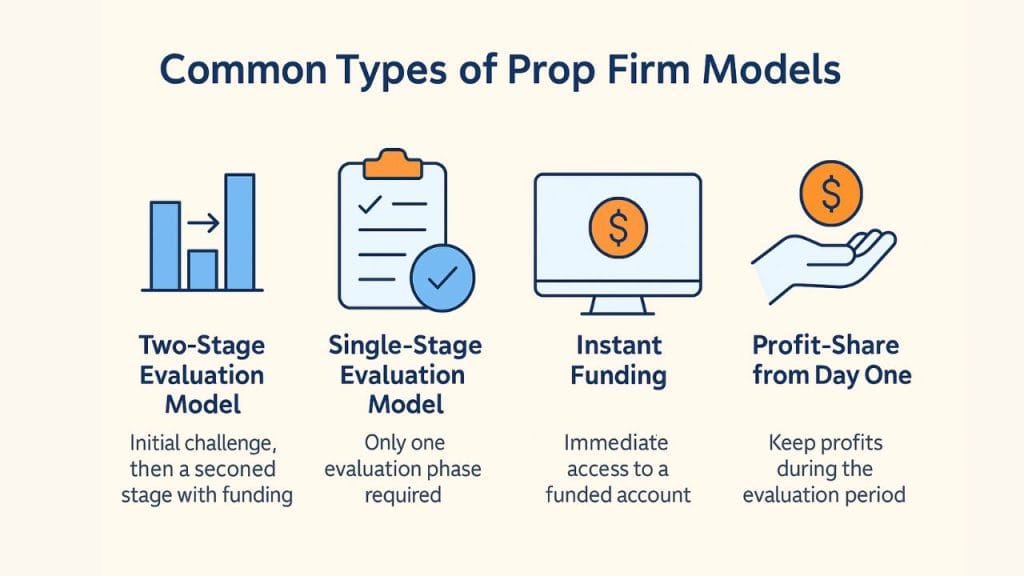 Common Types of Prop Firm Models